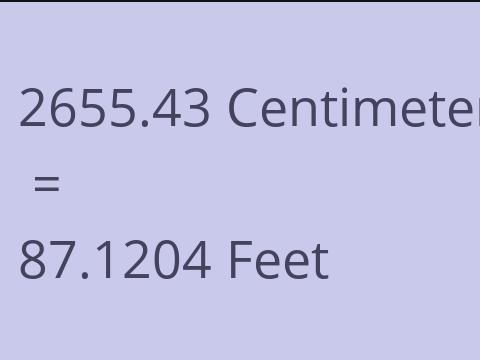 2655.43 CM TO FEET
