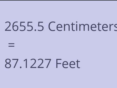 2655.5 CM TO FEET