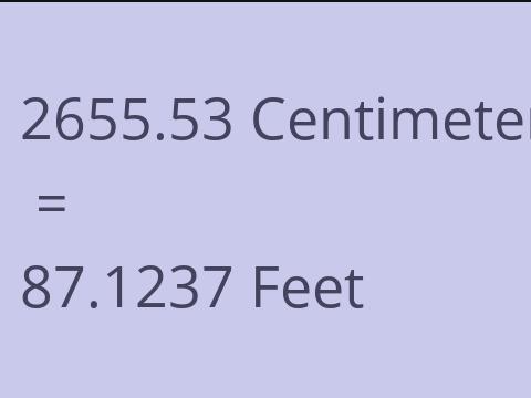 2655.53 CM TO FEET