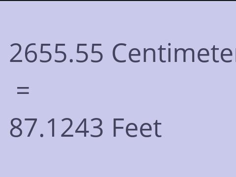 2655.55 CM TO FEET