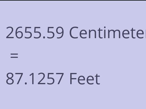 2655.59 CM TO FEET