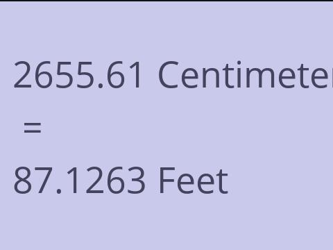 2655.61 CM TO FEET