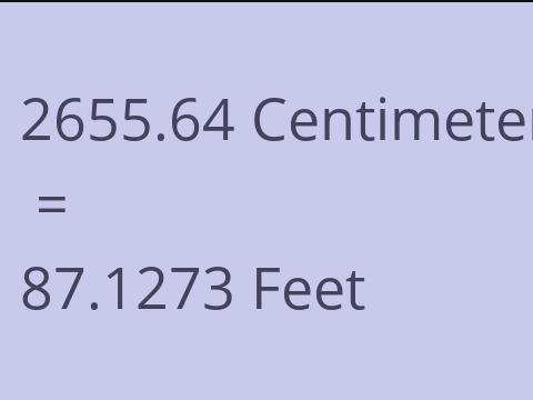 2655.64 CM TO FEET