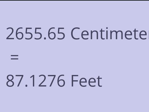 2655.65 CM TO FEET