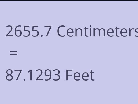 2655.7 CM TO FEET