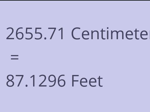 2655.71 CM TO FEET