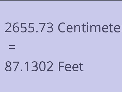 2655.73 CM TO FEET
