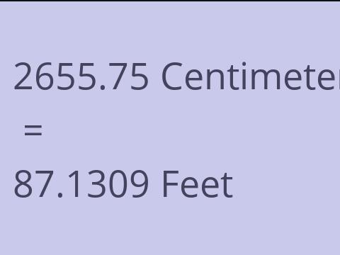 2655.75 CM TO FEET