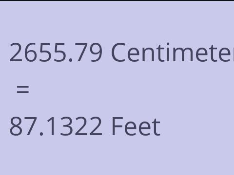 2655.79 CM TO FEET