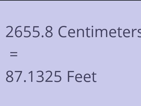 2655.8 CM TO FEET