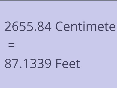 2655.84 CM TO FEET