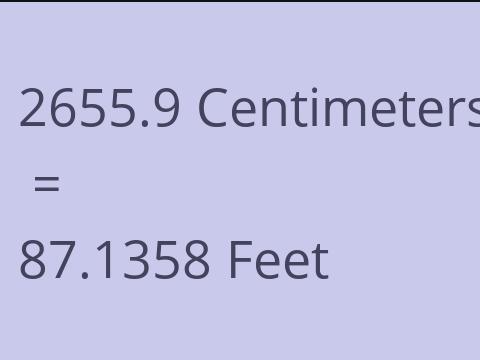 2655.9 CM TO FEET