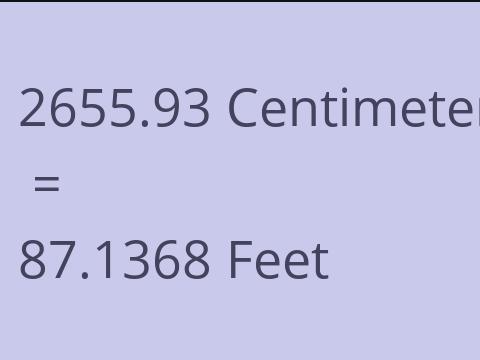 2655.93 CM TO FEET