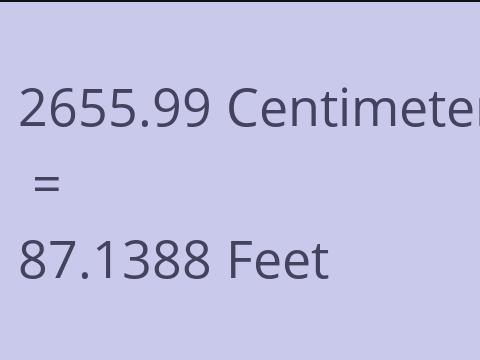 2655.99 CM TO FEET