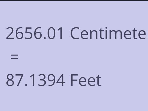 2656.01 CM TO FEET