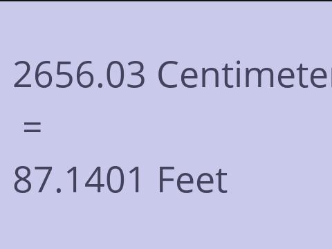 2656.03 CM TO FEET