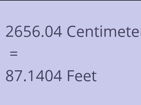 2656.04 CM TO FEET