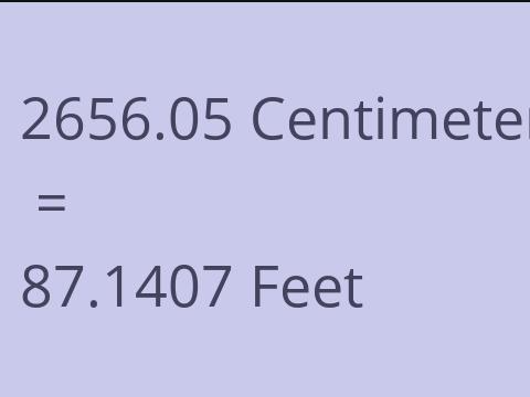 2656.05 CM TO FEET