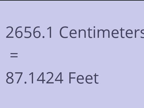 2656.1 CM TO FEET
