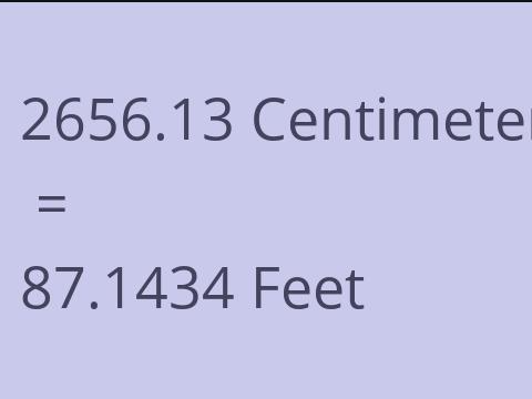 2656.13 CM TO FEET