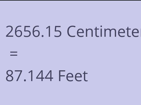 2656.15 CM TO FEET