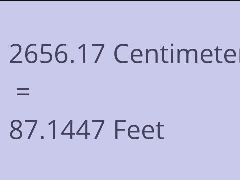 2656.17 CM TO FEET
