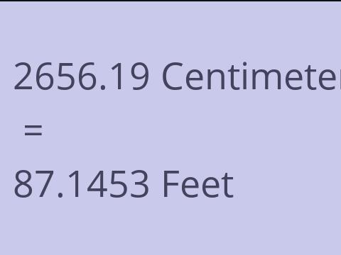 2656.19 CM TO FEET