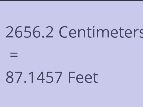 2656.2 CM TO FEET
