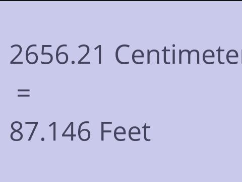 2656.21 CM TO FEET