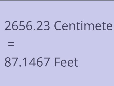 2656.23 CM TO FEET