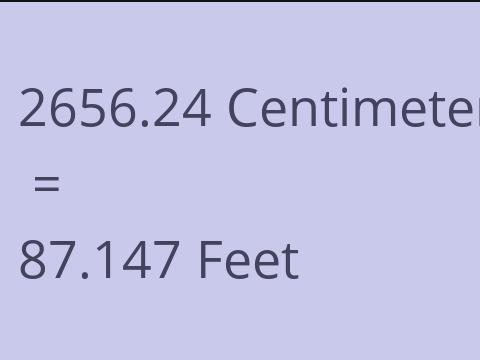 2656.24 CM TO FEET