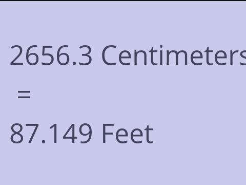 2656.3 CM TO FEET