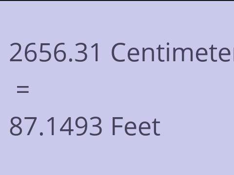 2656.31 CM TO FEET