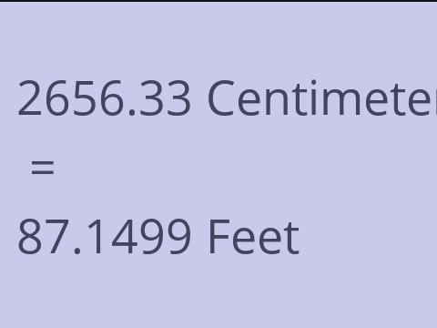 2656.33 CM TO FEET