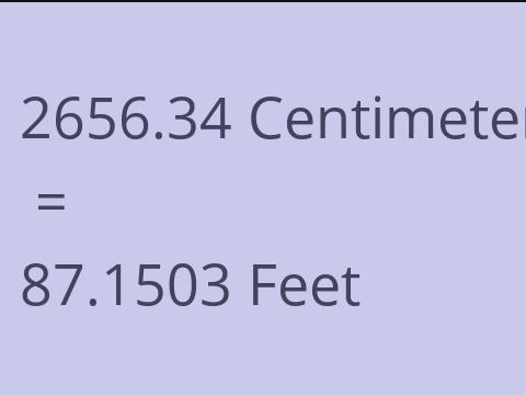 2656.34 CM TO FEET