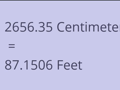 2656.35 CM TO FEET