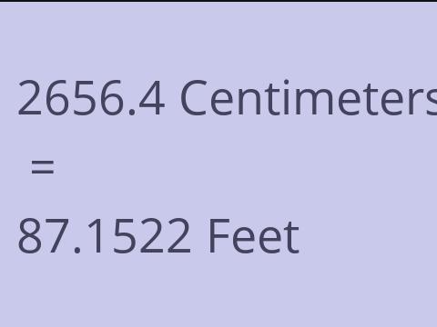 2656.4 CM TO FEET
