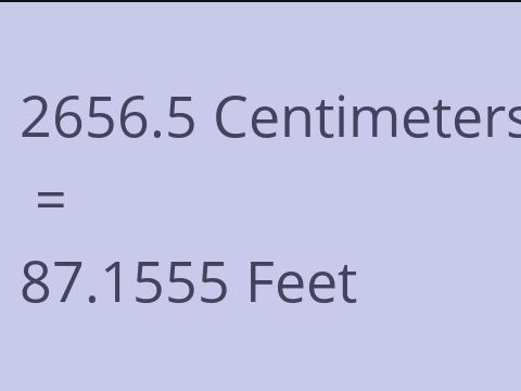 2656.5 CM TO FEET