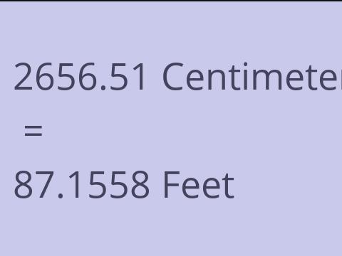 2656.51 CM TO FEET