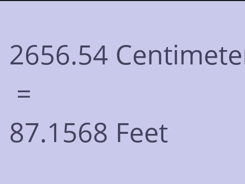 2656.54 CM TO FEET