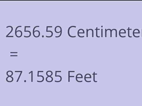 2656.59 CM TO FEET