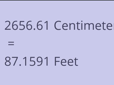 2656.61 CM TO FEET