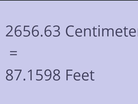 2656.63 CM TO FEET