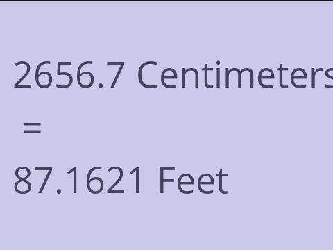 2656.7 CM TO FEET