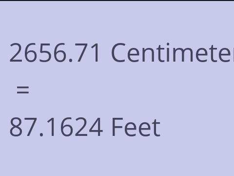 2656.71 CM TO FEET