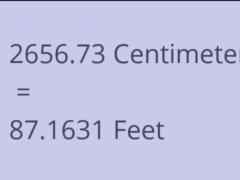 2656.73 CM TO FEET