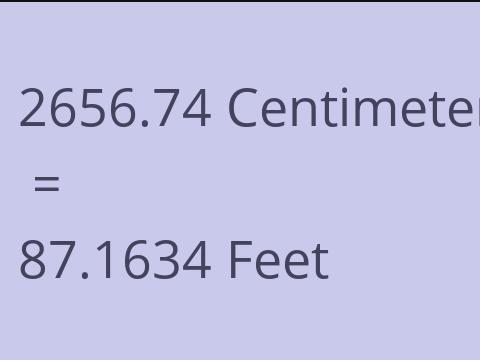 2656.74 CM TO FEET
