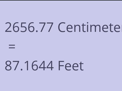 2656.77 CM TO FEET