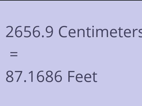 2656.9 CM TO FEET