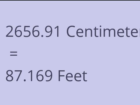 2656.91 CM TO FEET